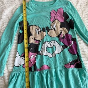 Teal Minnie Mouse Long Sleeve Dress 6T